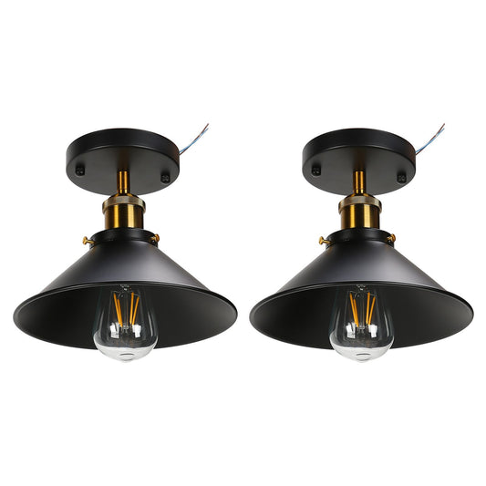 E27 Ceiling Light Industrial Black Wrought Iron Ceiling Lamp for Farm Kitchen Corridor 85-240V V1294-YM0523-3119220032911