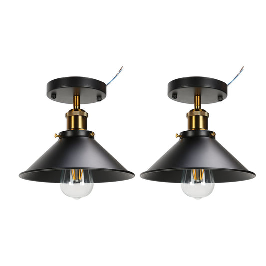 E27 Ceiling Light Industrial Black Wrought Iron Ceiling Lamp for Farm Kitchen Corridor 85-240V V1294-YM0523-3119220032911