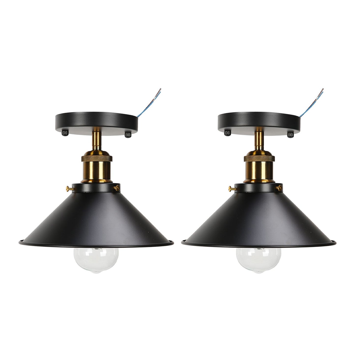 E27 Ceiling Light Industrial Black Wrought Iron Ceiling Lamp for Farm Kitchen Corridor 85-240V V1294-YM0523-3119220032911