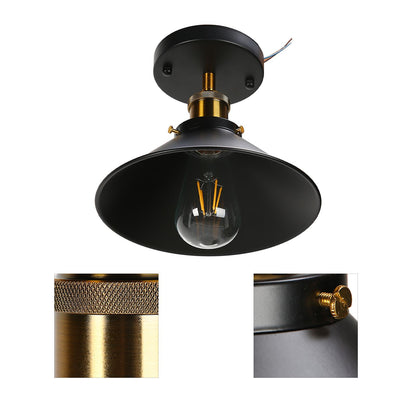E27 Ceiling Light Industrial Black Wrought Iron Ceiling Lamp for Farm Kitchen Corridor 85-240V V1294-YM0523-3119220032911