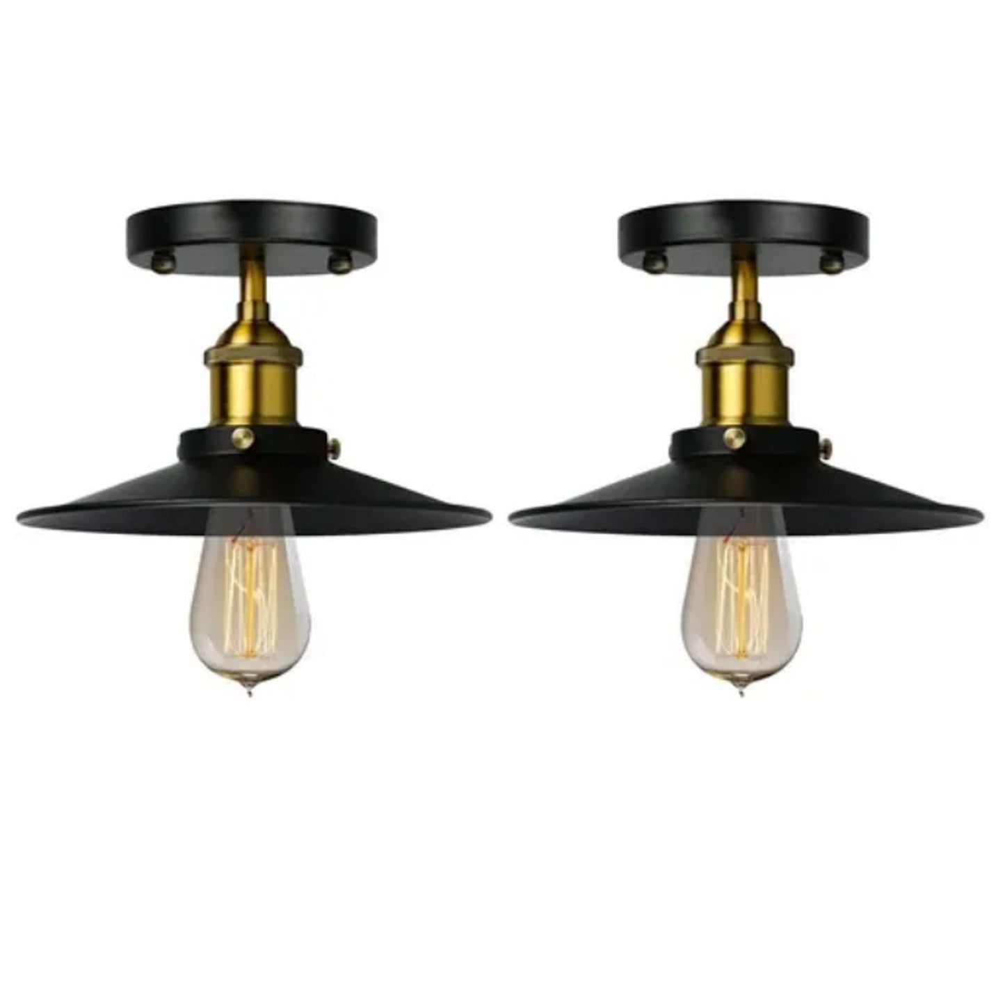 E27 Ceiling Light Industrial Black Wrought Iron Ceiling Lamp for Farm Kitchen Corridor 85-240V V1294-YM0523-3119220032911