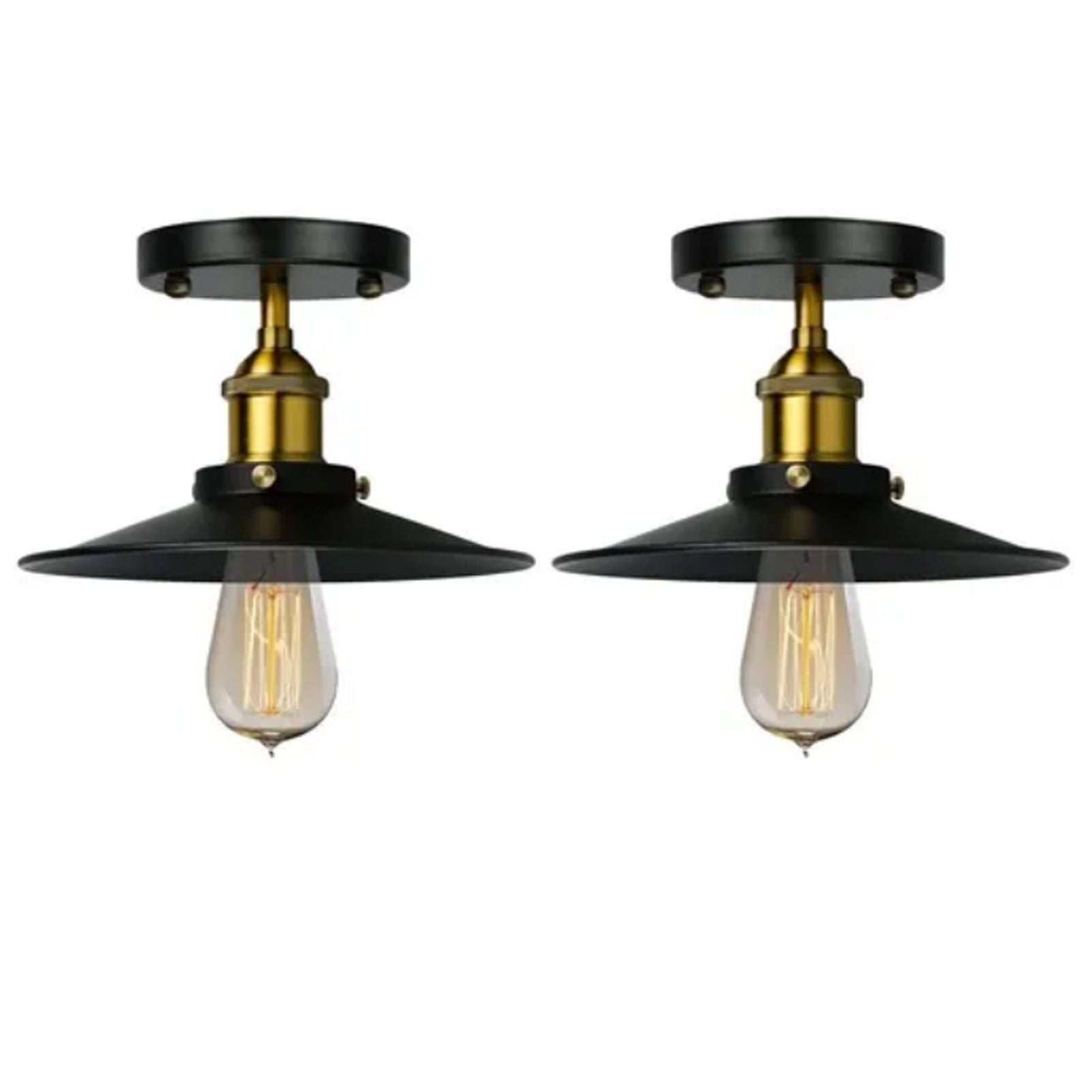E27 Ceiling Light Industrial Black Wrought Iron Ceiling Lamp for Farm Kitchen Corridor 85-240V V1294-YM0523-3119220032911