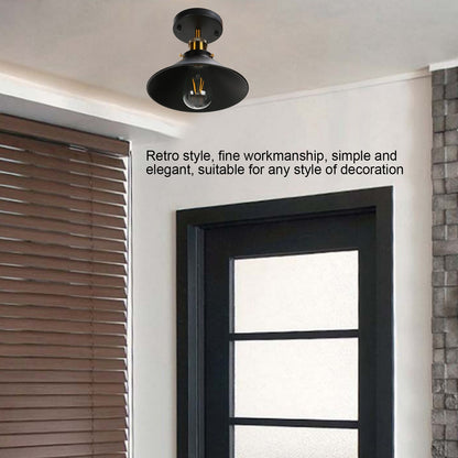 E27 Ceiling Light Industrial Black Wrought Iron Ceiling Lamp for Farm Kitchen Corridor 85-240V V1294-YM0523-3119220032911