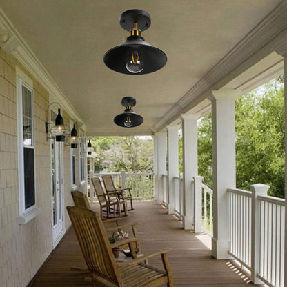 E27 Ceiling Light Industrial Black Wrought Iron Ceiling Lamp for Farm Kitchen Corridor 85-240V V1294-YM0523-3119220032911