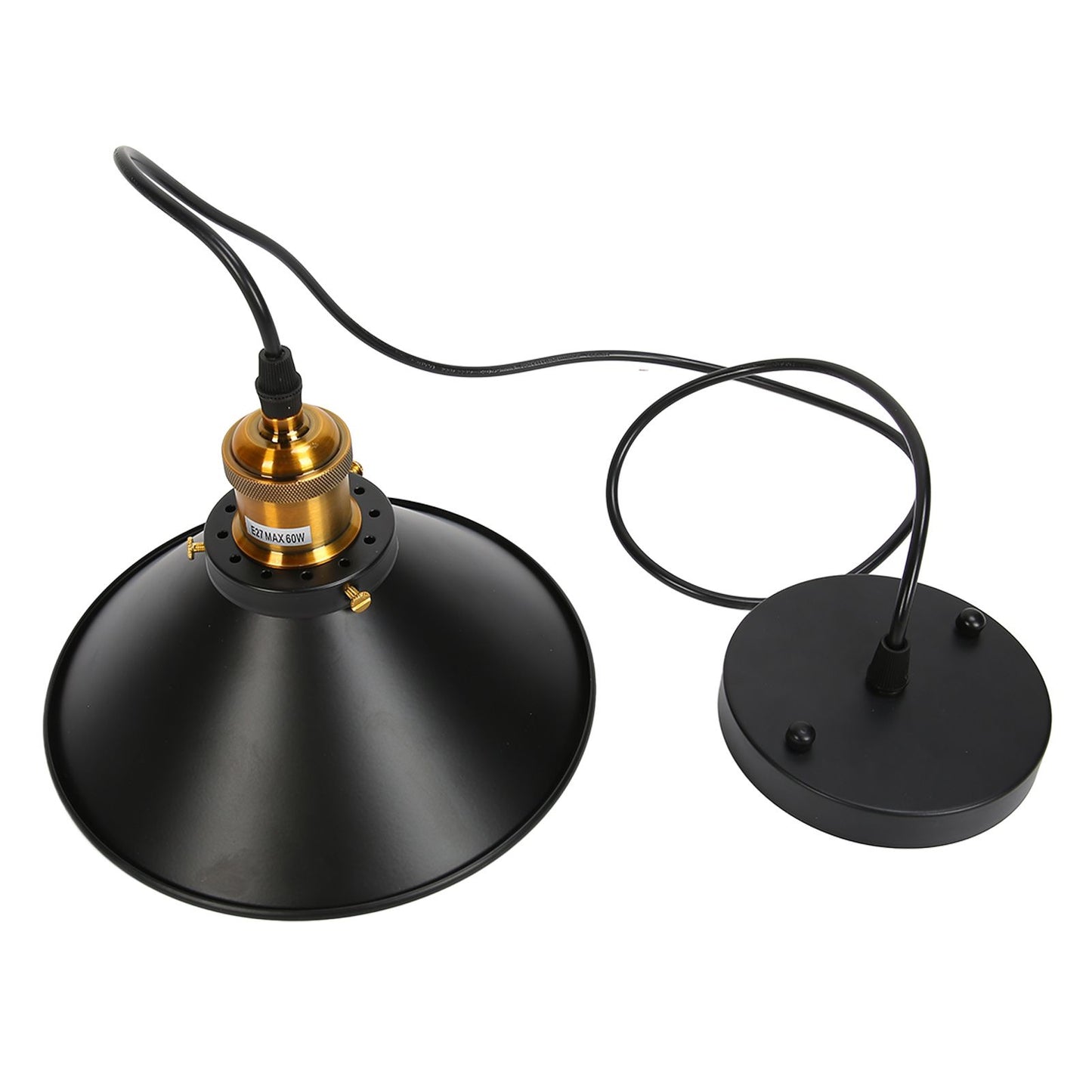 Wrought Iron Ceiling Lamp Simple Retro Industrial Style E27 Black Metal Cage Wrought Iron Hanging Light V1294-YM0523-3119220033011