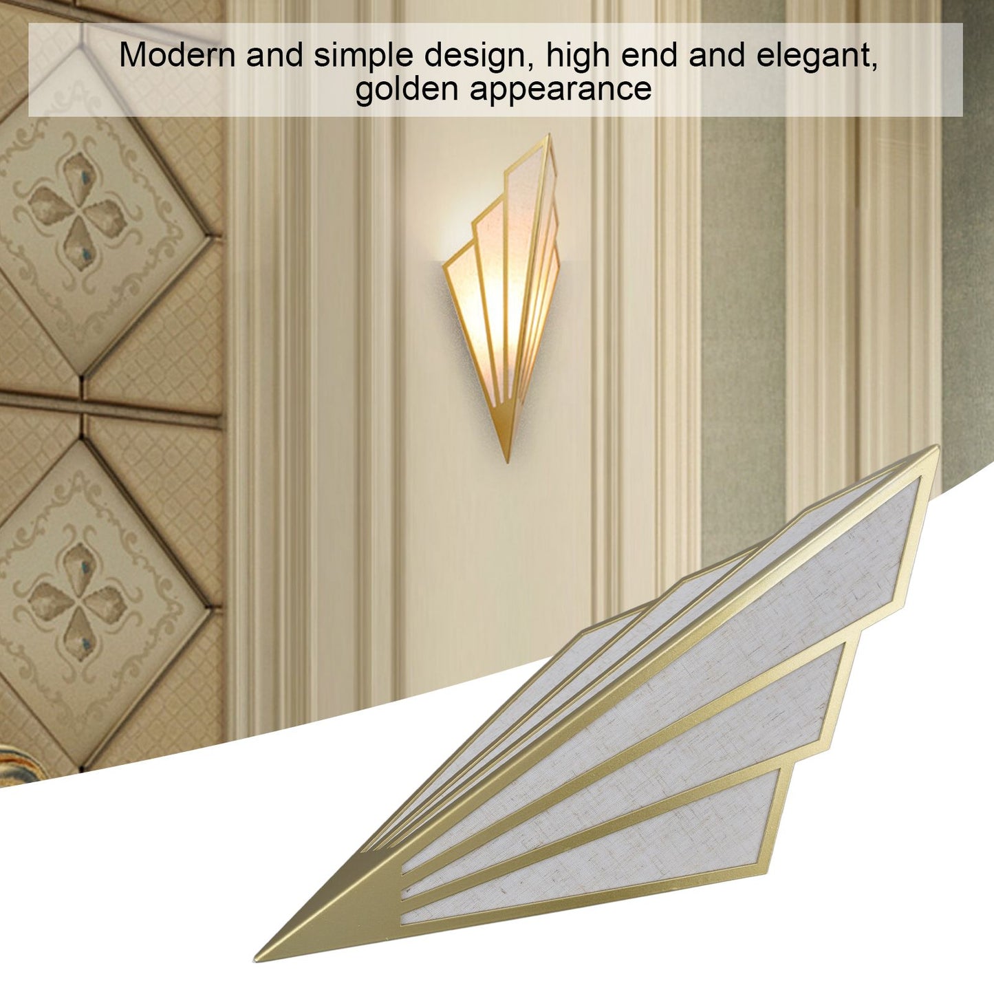 Modern Fabric Wall Lamp E14 Wall Light LED Bedside Lamp for Household Hallway 110-220V V1294-YM0523-3119220035611