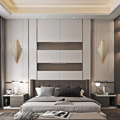 Modern Fabric Wall Lamp E14 Wall Light LED Bedside Lamp for Household Hallway 110-220V V1294-YM0523-3119220035611