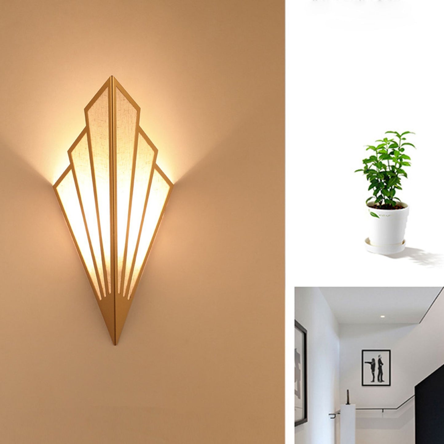 Modern Fabric Wall Lamp E14 Wall Light LED Bedside Lamp for Household Hallway 110-220V V1294-YM0523-3119220035611