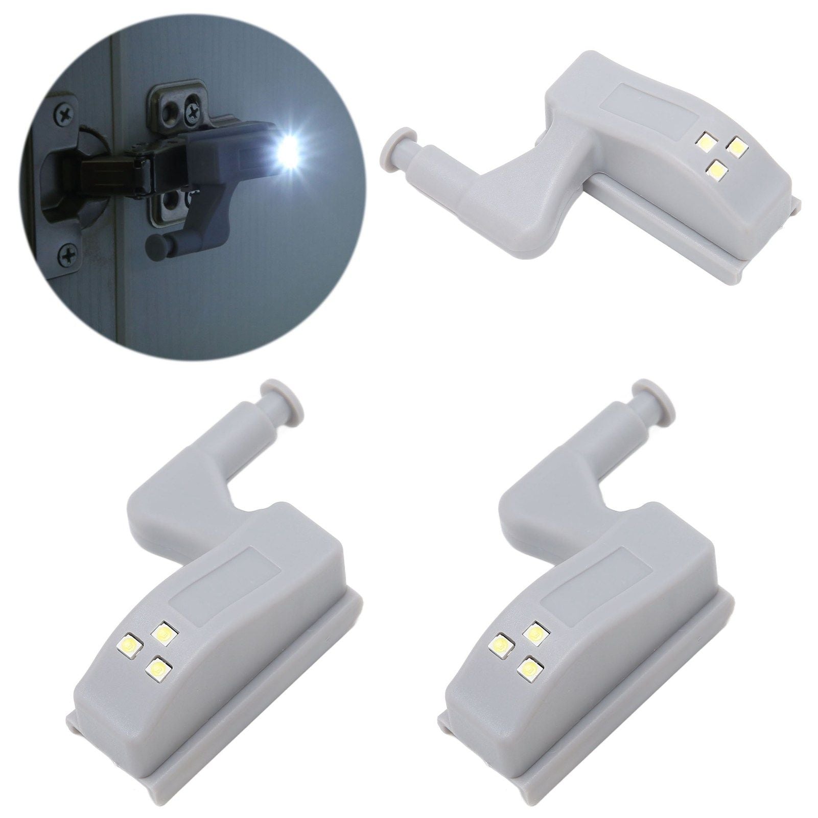 10 Sets Hinge LED Light High Brightness ABS Cabinet Hinge Light with 3 LED Lamp Beads Hinge Lights for V1294-YM0523-3119220035811