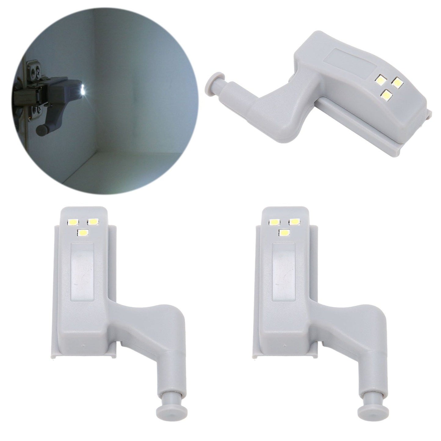 10 Sets Hinge LED Light High Brightness ABS Cabinet Hinge Light with 3 LED Lamp Beads Hinge Lights for V1294-YM0523-3119220035811
