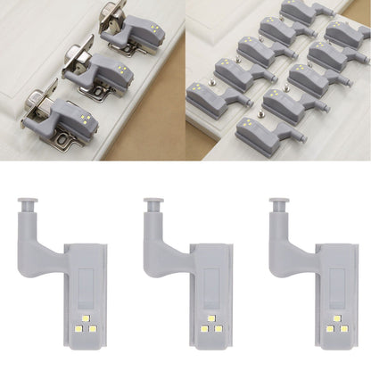 10 Sets Hinge LED Light High Brightness ABS Cabinet Hinge Light with 3 LED Lamp Beads Hinge Lights for V1294-YM0523-3119220035811