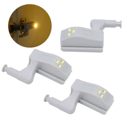 10 Sets Hinge LED Light High Brightness ABS Cabinet Hinge Light with 3 LED Lamp Beads Hinge Lights for V1294-YM0523-3119220035812