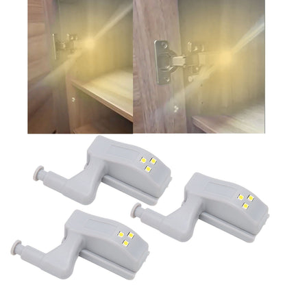 10 Sets Hinge LED Light High Brightness ABS Cabinet Hinge Light with 3 LED Lamp Beads Hinge Lights for V1294-YM0523-3119220035812