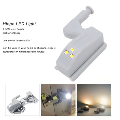 10 Sets Hinge LED Light High Brightness ABS Cabinet Hinge Light with 3 LED Lamp Beads Hinge Lights for V1294-YM0523-3119220035812