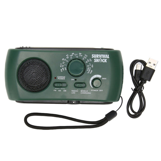 Hand Crank Radio Portable Practical LED Torch Outdoor Multi Band AM/FM/SW Solar Hand Crank Weather Radio V1294-YM0523-3119220036011