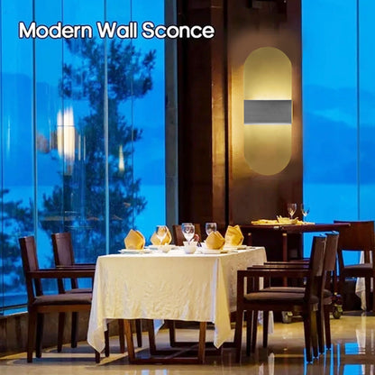 LED Wall Light Acrylic 360 degrees Up Down 6W Warm Modern Wall Lamp for Hallway Bedroom Restaurant 90-265V V1294-YM0523-3119220037113