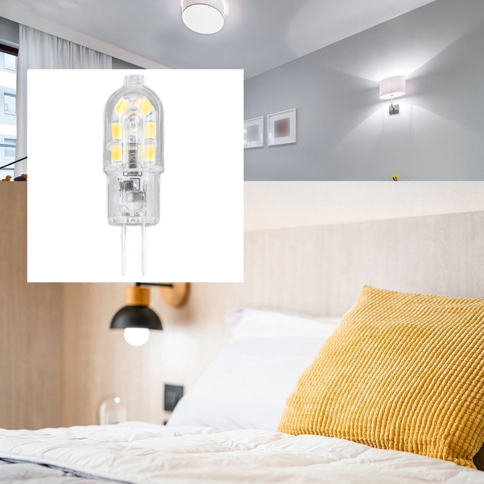 10Pcs G4 LED Bulb Brightness Dimming High Color Rendering Transparent Shell Light Bulbs for Landscape Lights V1294-YM0523-3119220037611