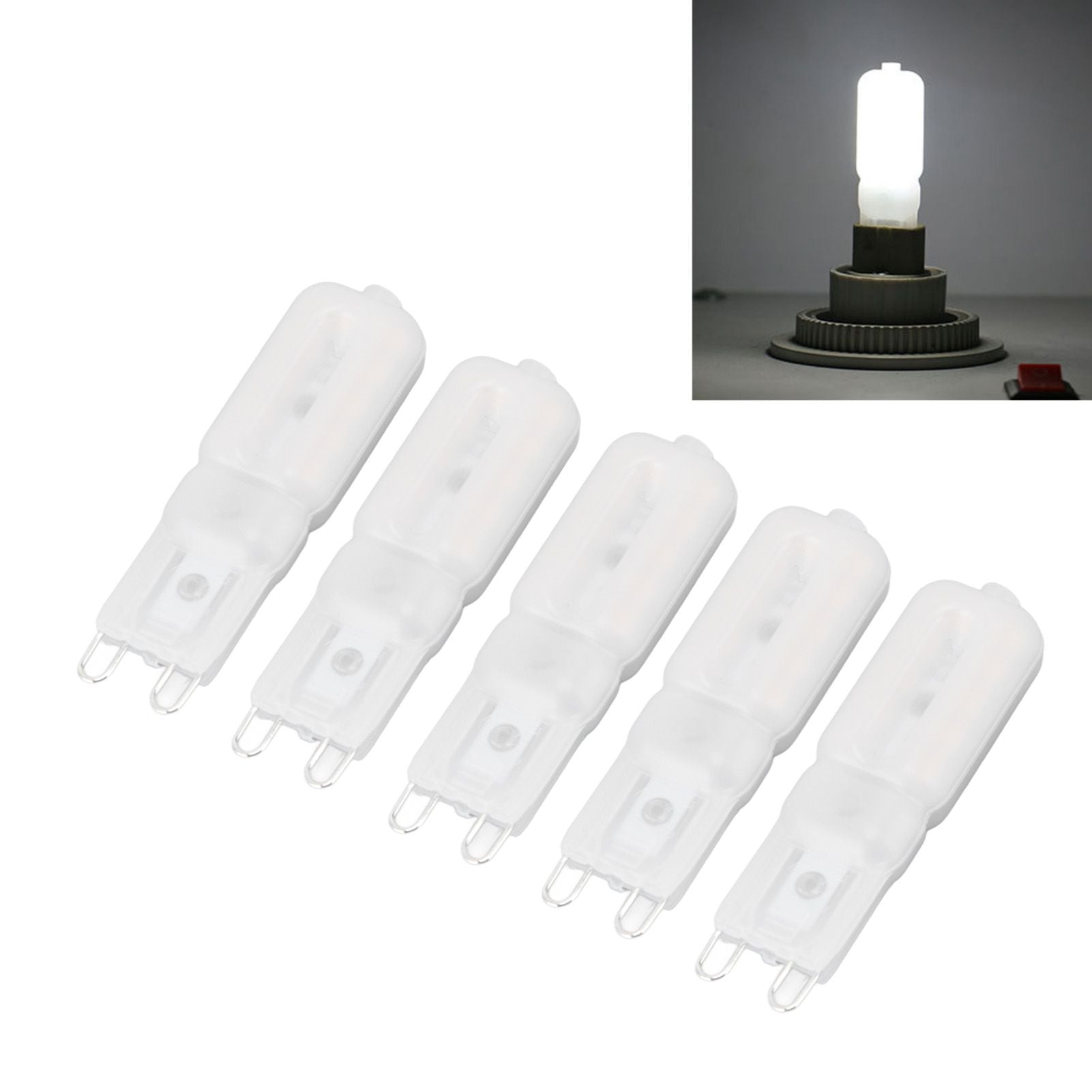 5Pcs G9 LED Bulb Brightness Dimmable High Color Rendering White Shell 22 LEDs Light Bulb for Landscape Lights V1294-YM0523-3119220037811