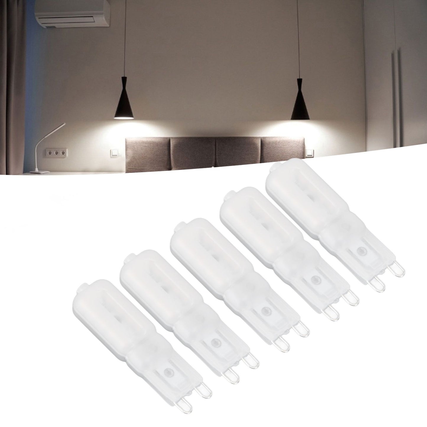 5Pcs G9 LED Bulb Brightness Dimmable High Color Rendering White Shell 22 LEDs Light Bulb for Landscape Lights V1294-YM0523-3119220037811