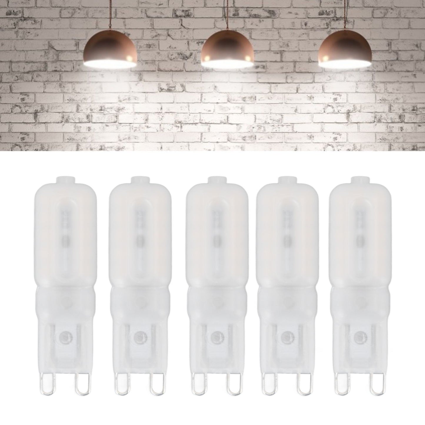 5Pcs G9 LED Bulb Brightness Dimmable High Color Rendering White Shell 22 LEDs Light Bulb for Landscape Lights V1294-YM0523-3119220037811