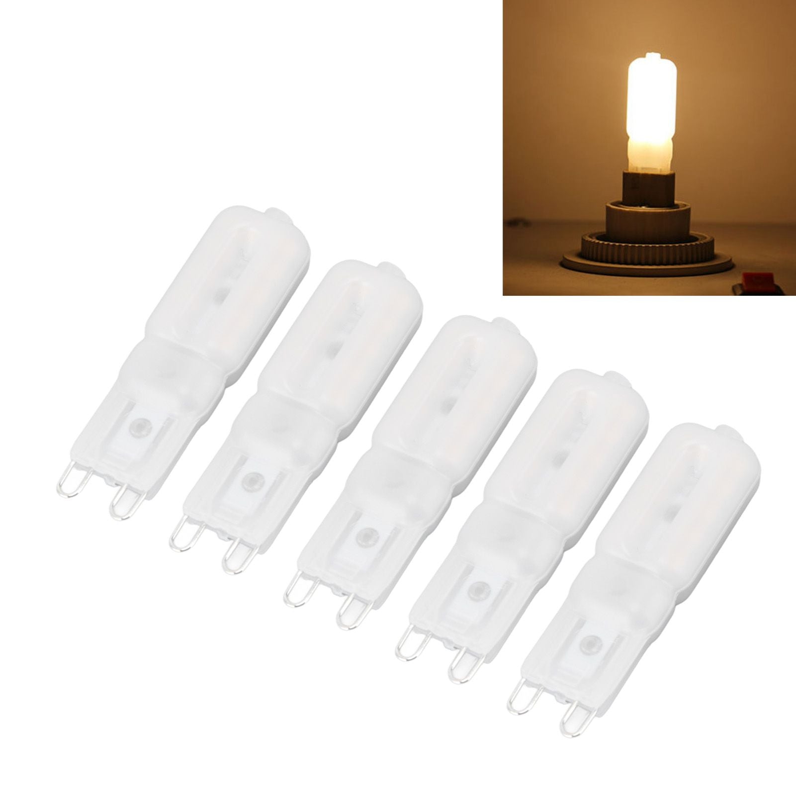 5Pcs G9 LED Bulb Brightness Dimmable High Color Rendering White Shell 22 LEDs Light Bulb for Landscape Lights V1294-YM0523-3119220037812