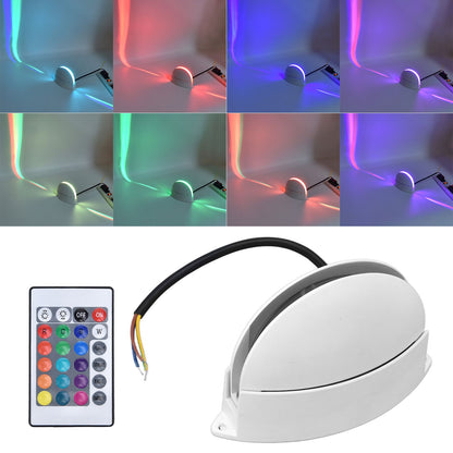 RGB Remote Control Wall Light Fashionable 24 Key High Brightness Semicircle RGB RC Wall Light for Corridor V1294-YM0523-3119220040111