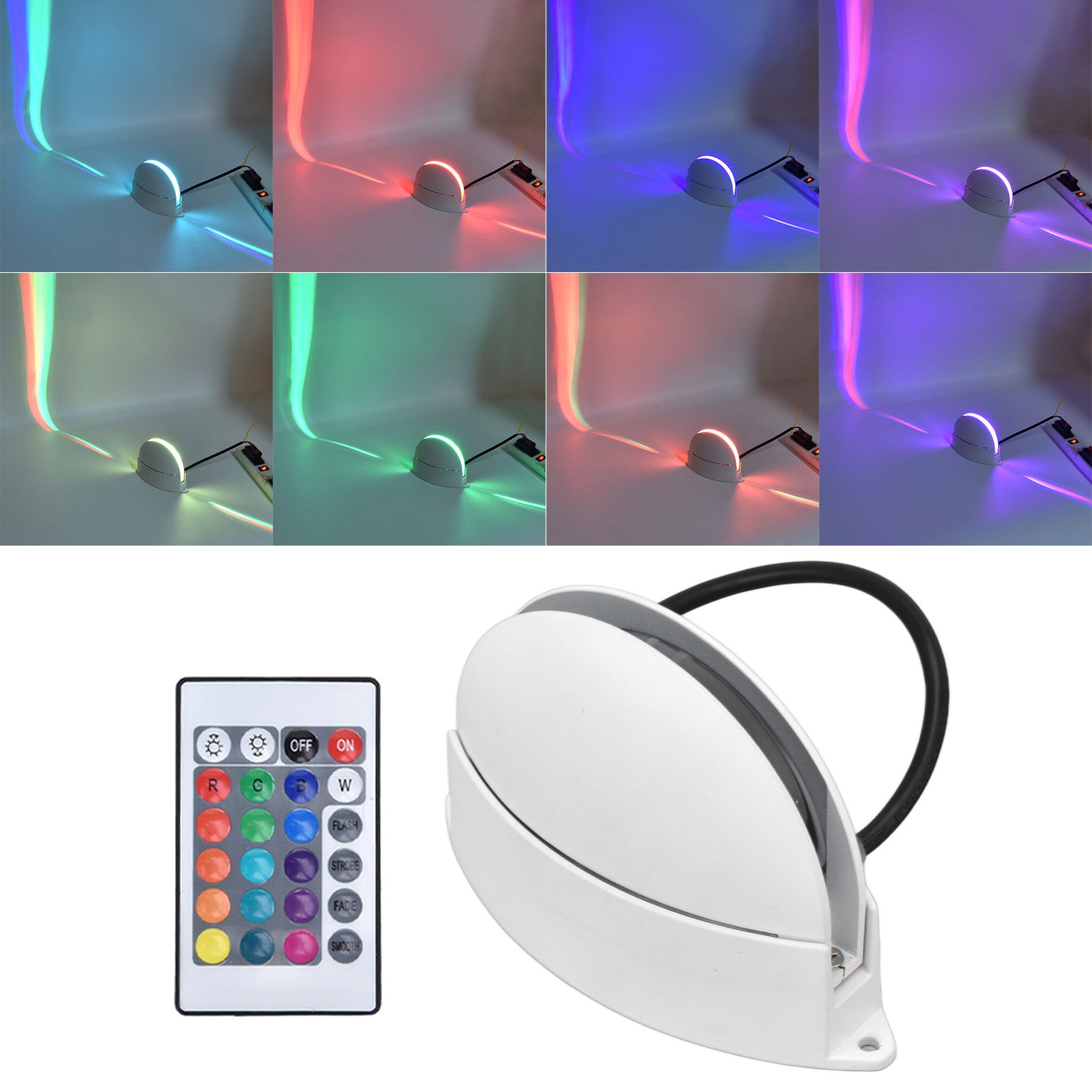 RGB Remote Control Wall Light Fashionable 24 Key High Brightness Semicircle RGB RC Wall Light for Corridor V1294-YM0523-3119220040111