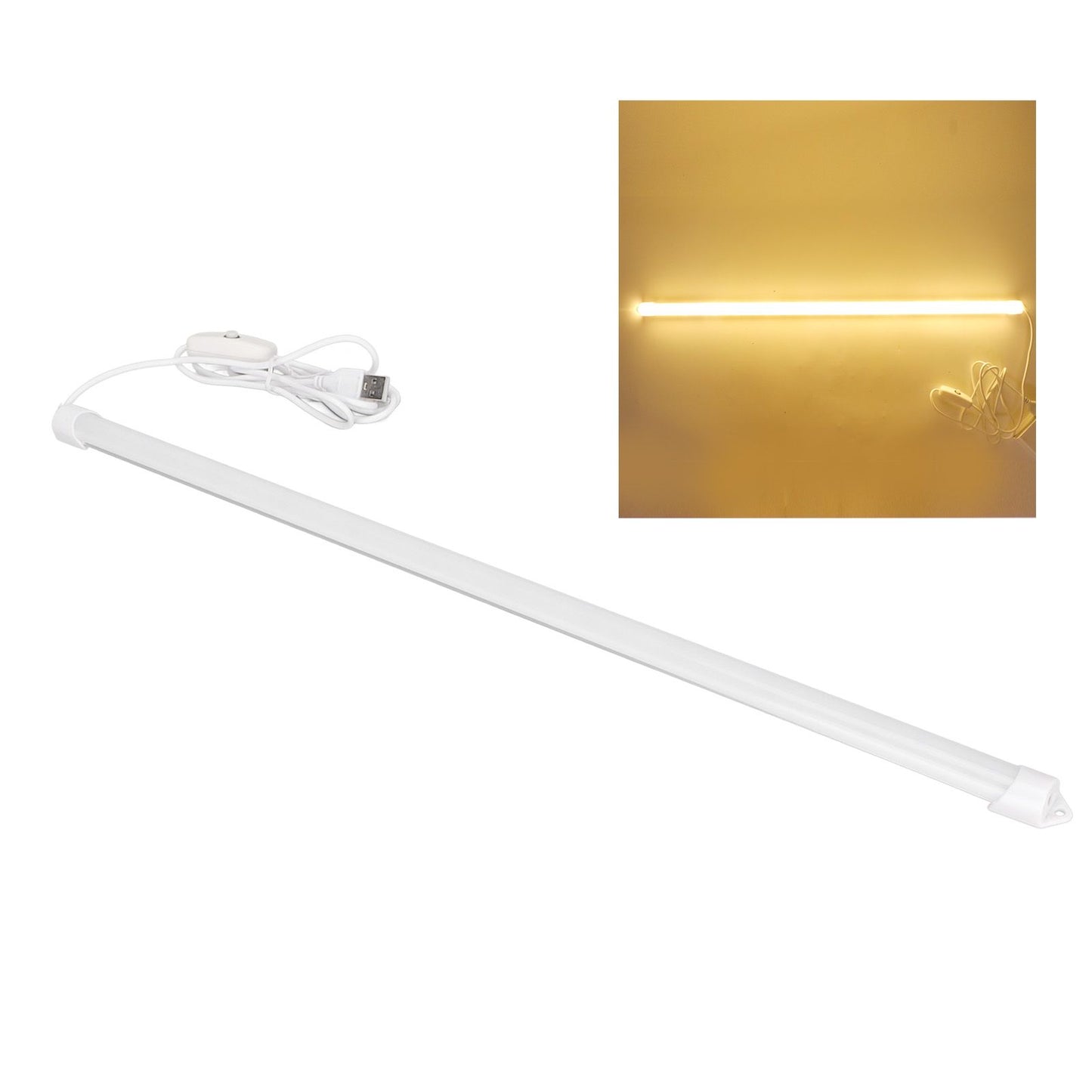 LED Reading Light High Brightness 35 LEDs Warm White USB Eye Protection Desk Lamp for Dormitory Bedroom V1294-YM0523-3119220040711