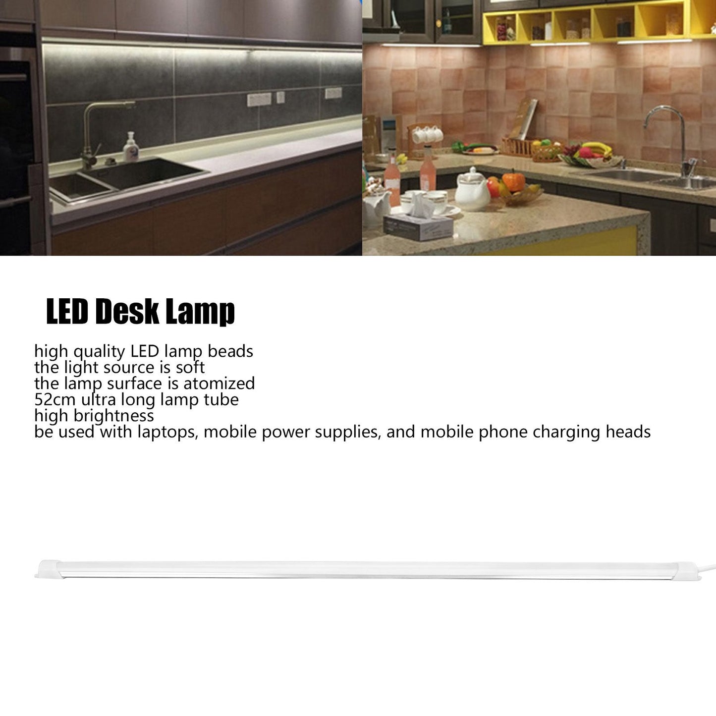 LED Reading Light High Brightness 35 LEDs Warm White USB Eye Protection Desk Lamp for Dormitory Bedroom V1294-YM0523-3119220040711