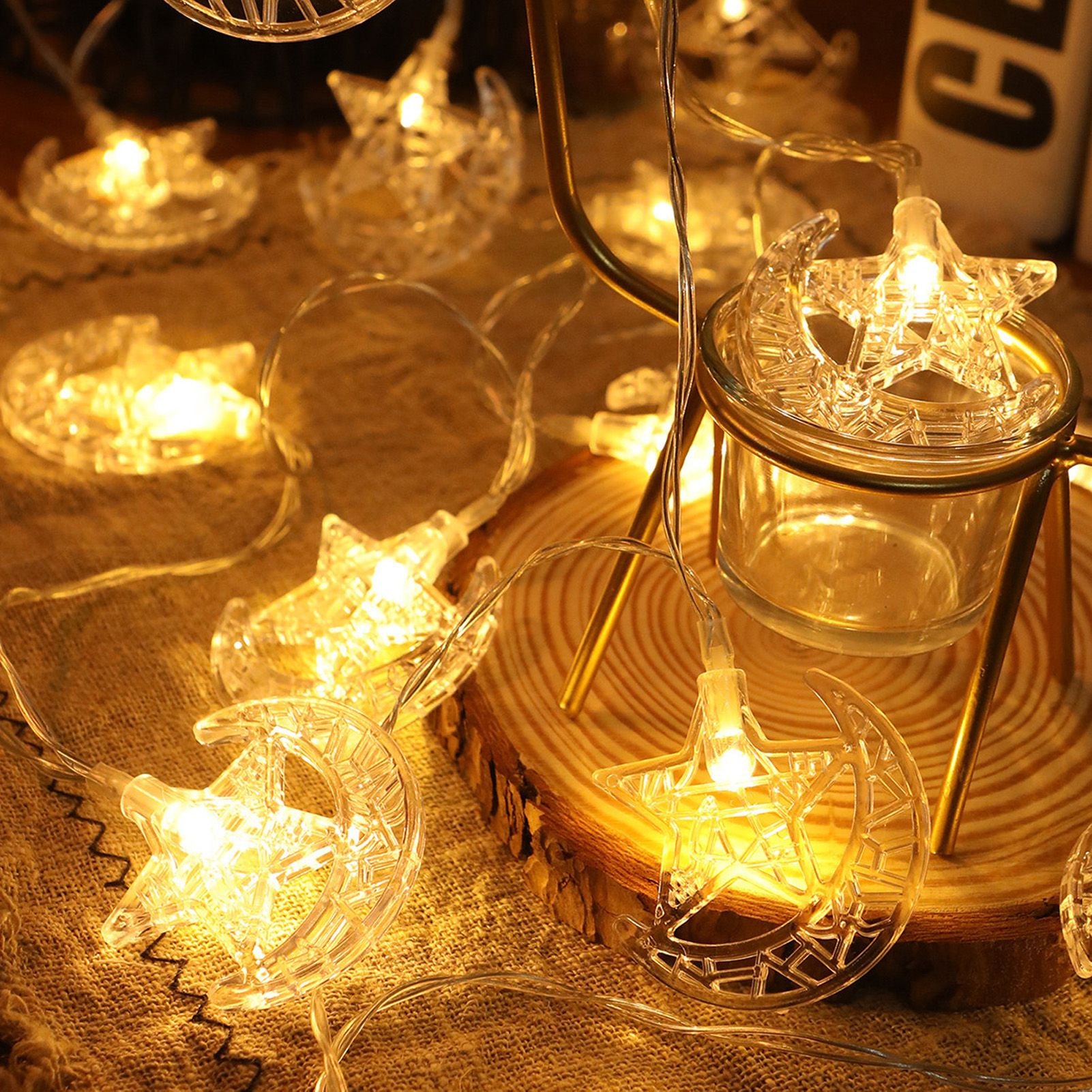20LED Ramadan Lamp String Fairy Ornament Eid Mubarak String Lights 3 Meter for Wedding Birthday Party V1294-YM0523-3119220041711