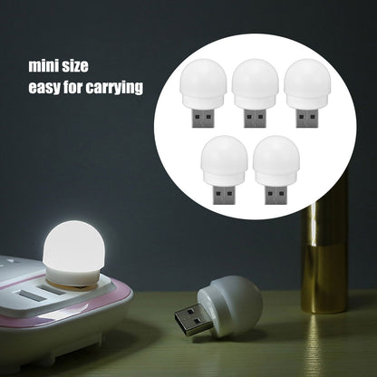 5pcs USB Night Lights Plug In Energy Saving Eye Protection Mini LED Bulb for Bedroom Bathroom Nursery Hallway V1294-YM0523-3119220041911