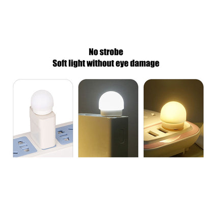 5pcs USB Night Lights Plug In Energy Saving Eye Protection Mini LED Bulb for Bedroom Bathroom Nursery Hallway V1294-YM0523-3119220041911
