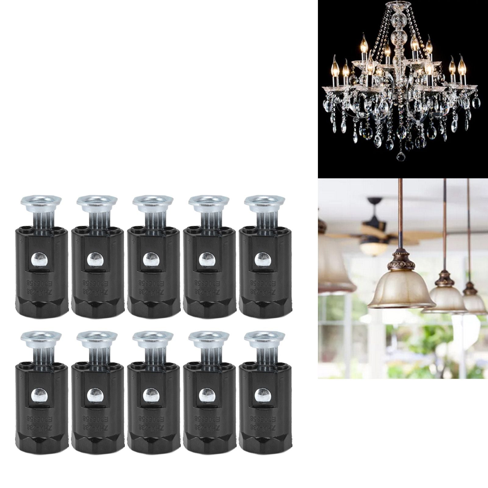 10PCS 125V E12 Lamp Holder E12 Hanging Light Lampholder Lamp Base for Household Office 43mm / 1.7in V1294-YM0523-3119220042111