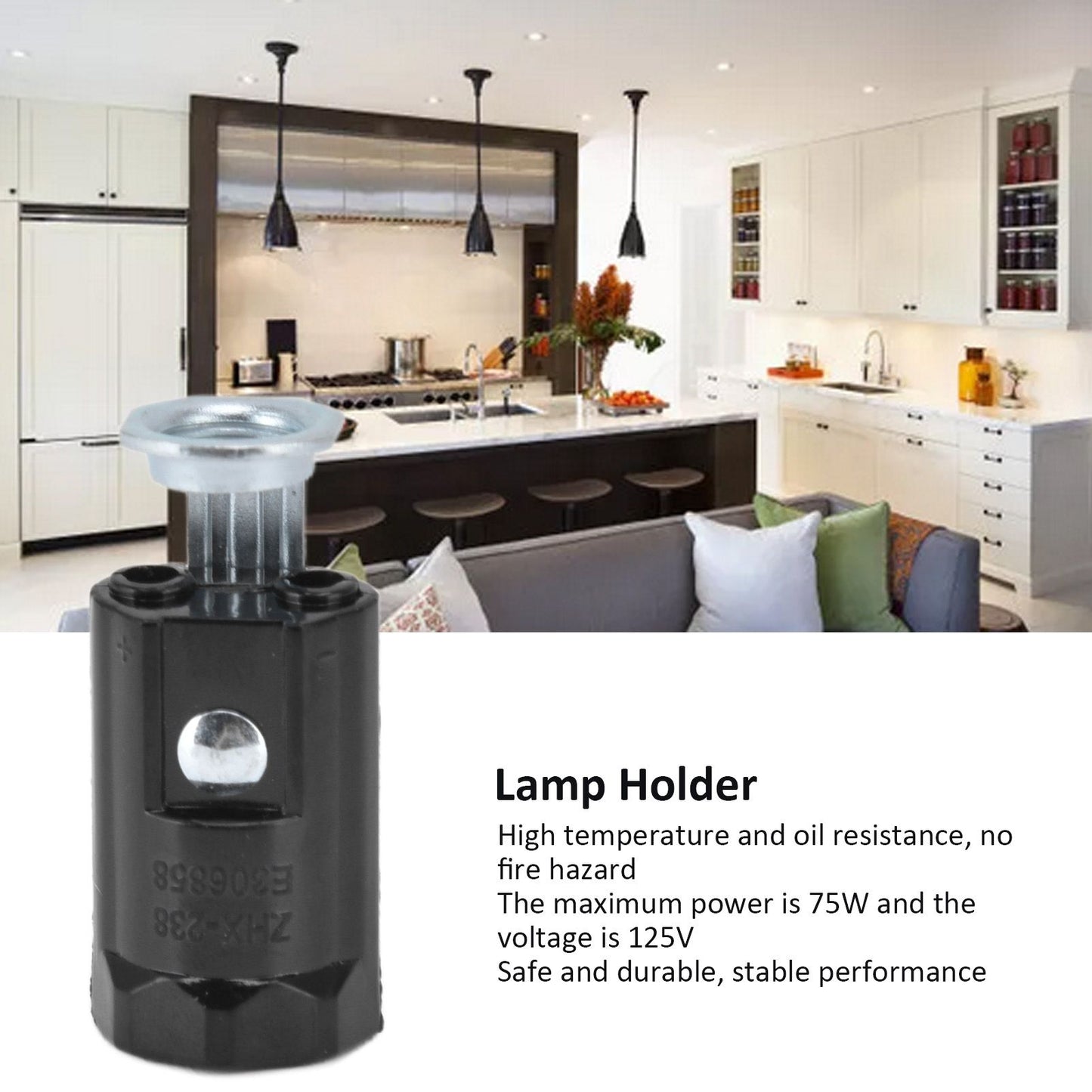 10PCS 125V E12 Lamp Holder E12 Hanging Light Lampholder Lamp Base for Household Office 43mm / 1.7in V1294-YM0523-3119220042111