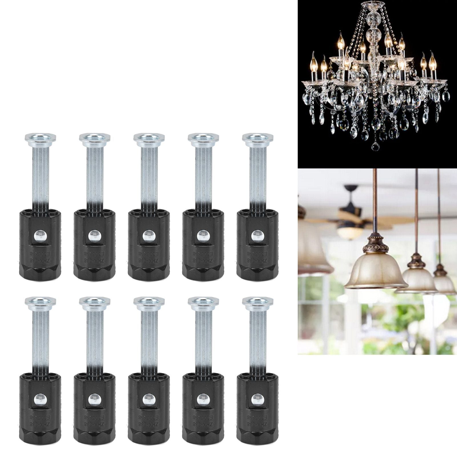 10PCS 125V E12 Lamp Holder E12 Hanging Light Lampholder Lamp Base for Household Office 70mm / 2.8in V1294-YM0523-3119220042114