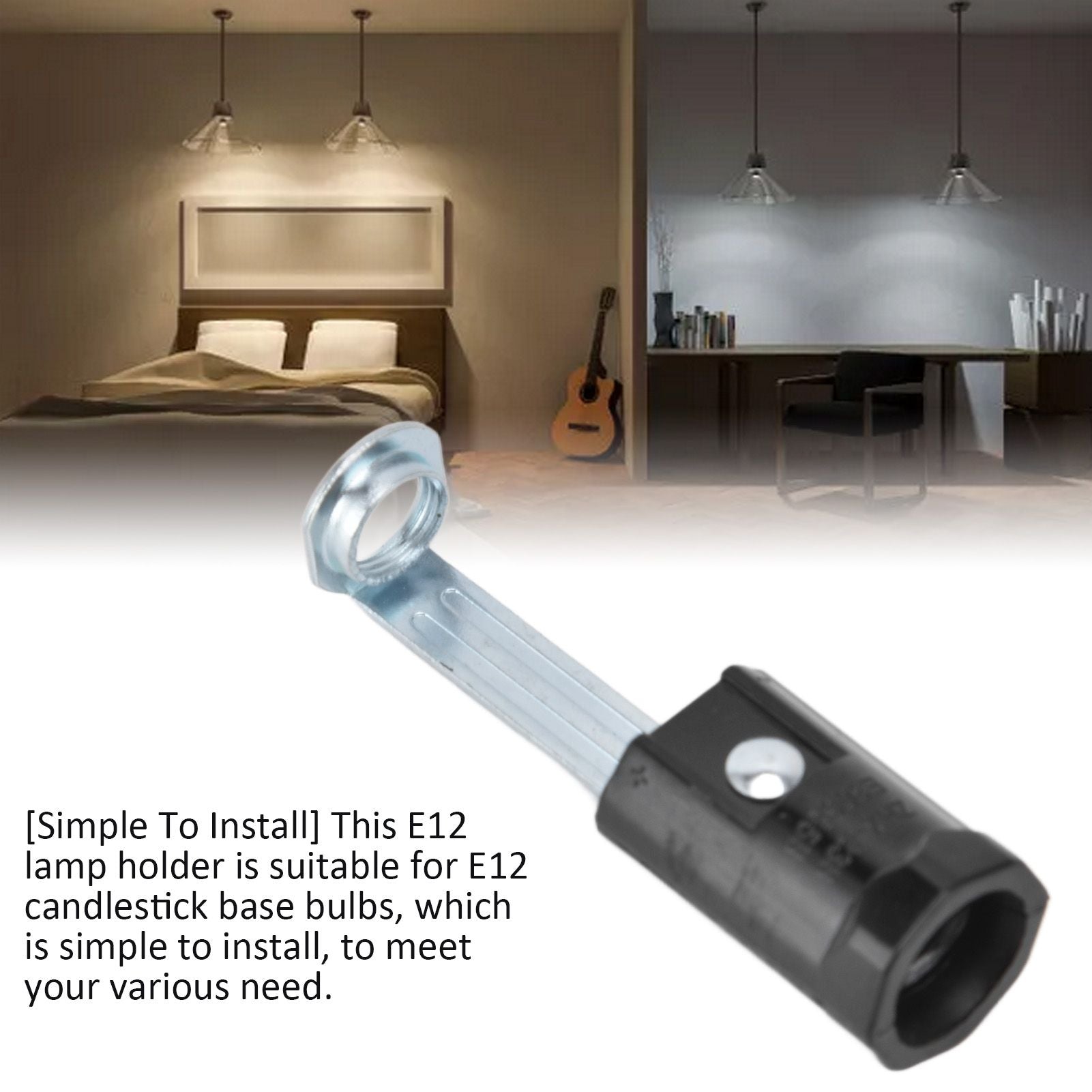 10PCS 125V E12 Lamp Holder E12 Hanging Light Lampholder Lamp Base for Household Office 70mm / 2.8in V1294-YM0523-3119220042114