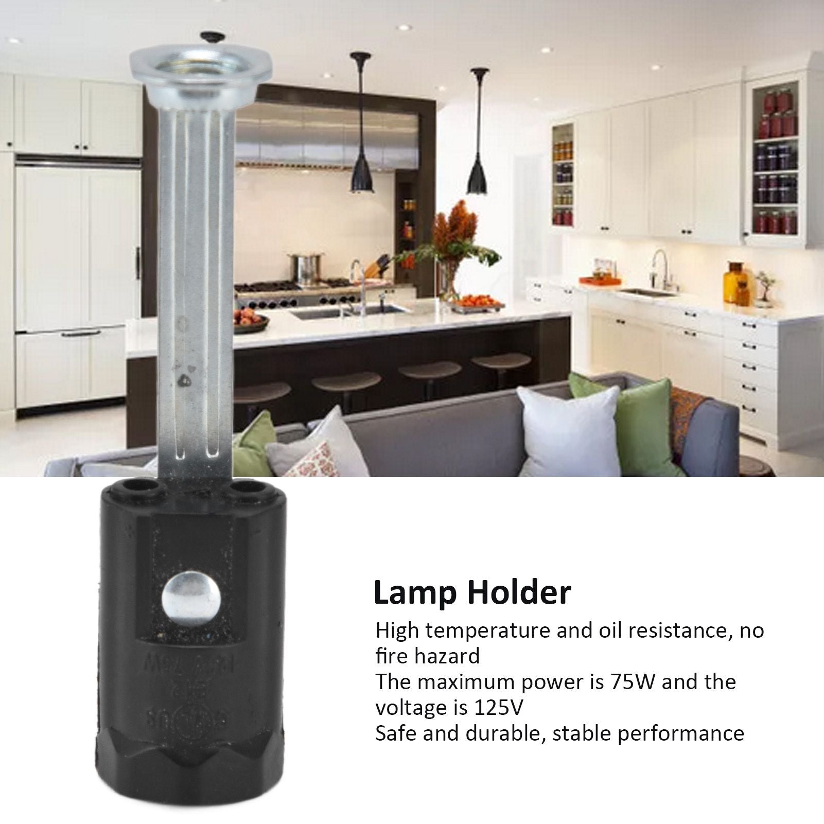 10PCS 125V E12 Lamp Holder E12 Hanging Light Lampholder Lamp Base for Household Office 78mm / 3.1in V1294-YM0523-3119220042115
