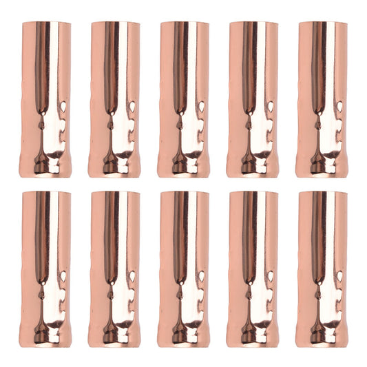 10Pcs E14 Metal Tube for Candle Lamp Holder Lamp Base Lighting Accessories 25x80mm Rose Gold V1294-YM0523-3119220043115