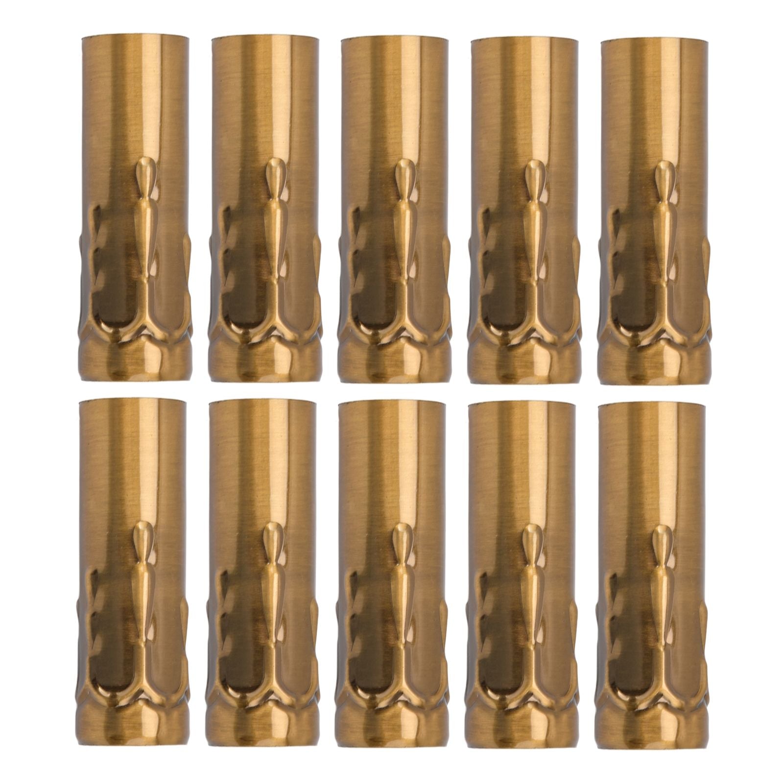 10Pcs E14 Metal Tube for Candle Lamp Holder Lamp Base Lighting Accessories 25x80mm Gold Bronze V1294-YM0523-3119220043118