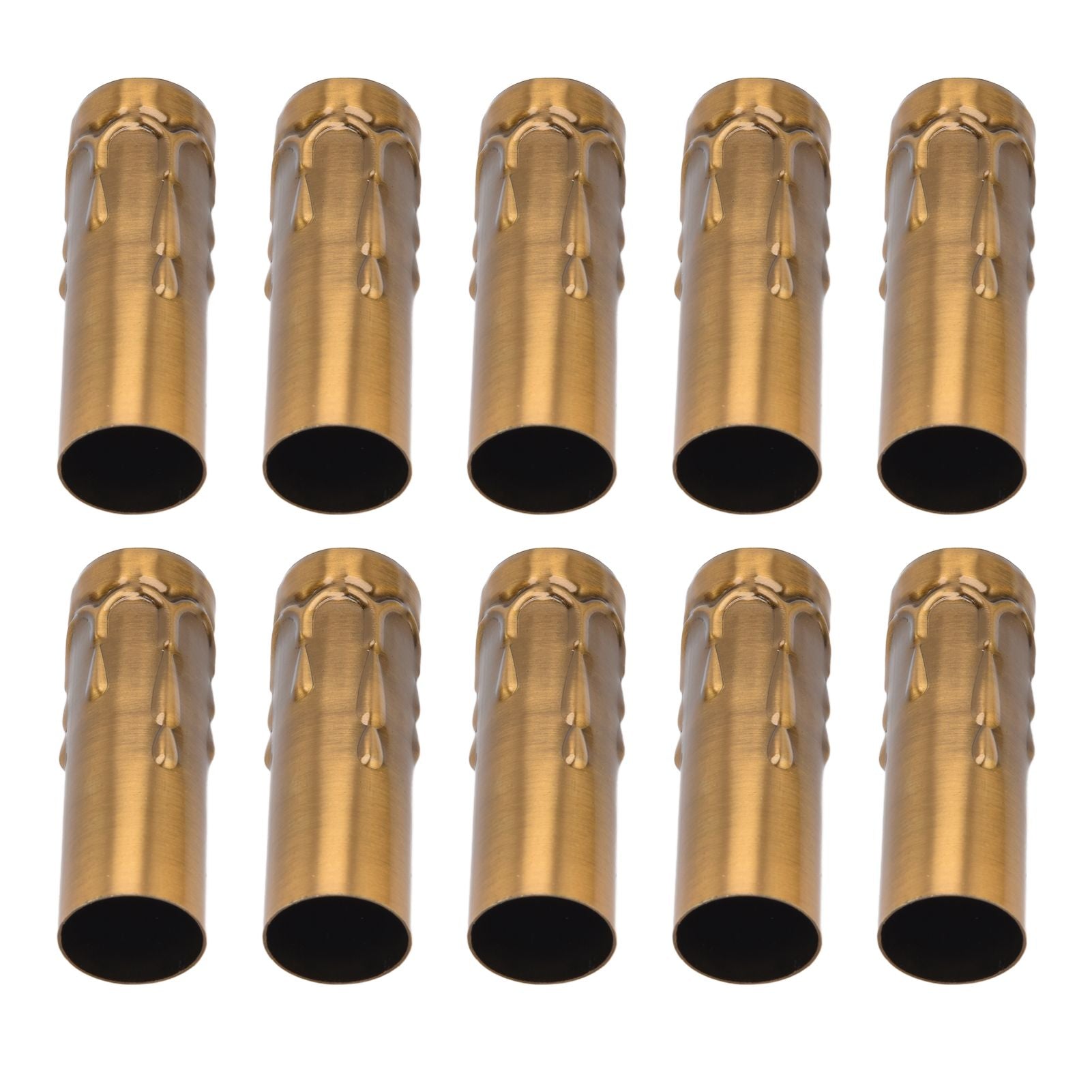 10Pcs E14 Metal Tube for Candle Lamp Holder Lamp Base Lighting Accessories 25x80mm Gold Bronze V1294-YM0523-3119220043118