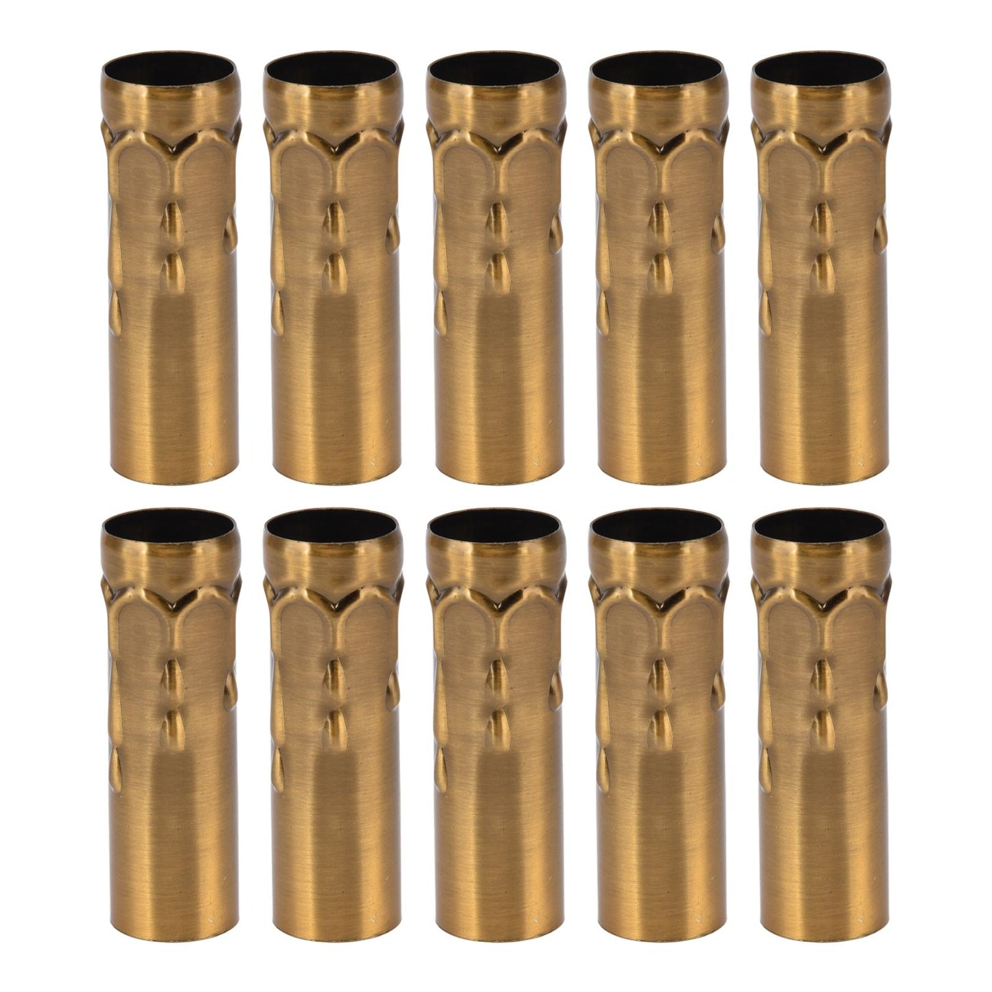 10Pcs E14 Metal Tube for Candle Lamp Holder Lamp Base Lighting Accessories 25x80mm Gold Bronze V1294-YM0523-3119220043118