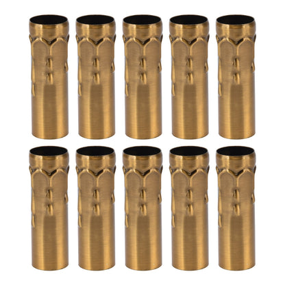 10Pcs E14 Metal Tube for Candle Lamp Holder Lamp Base Lighting Accessories 25x80mm Gold Bronze V1294-YM0523-3119220043118