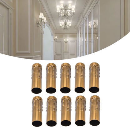 10Pcs E14 Metal Tube for Candle Lamp Holder Lamp Base Lighting Accessories 25x80mm Gold Bronze V1294-YM0523-3119220043118