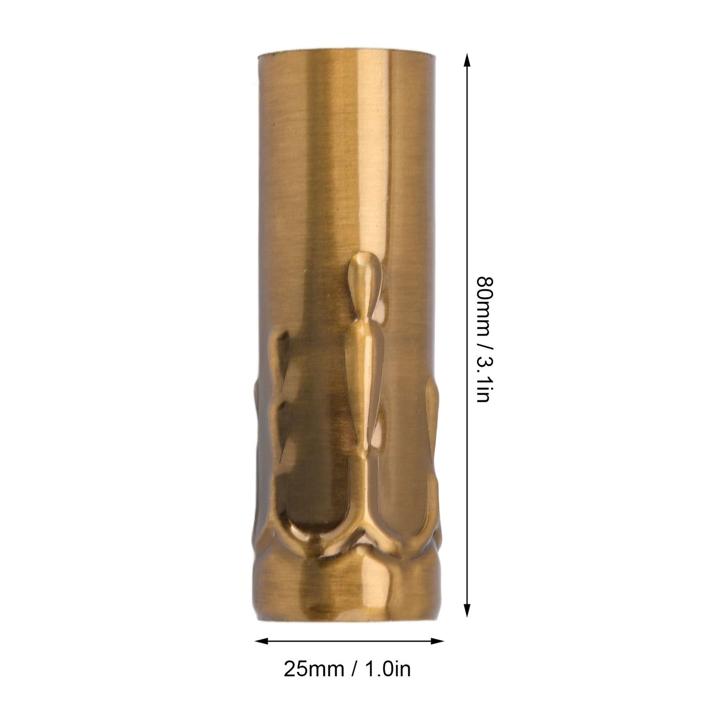 10Pcs E14 Metal Tube for Candle Lamp Holder Lamp Base Lighting Accessories 25x80mm Gold Bronze V1294-YM0523-3119220043118