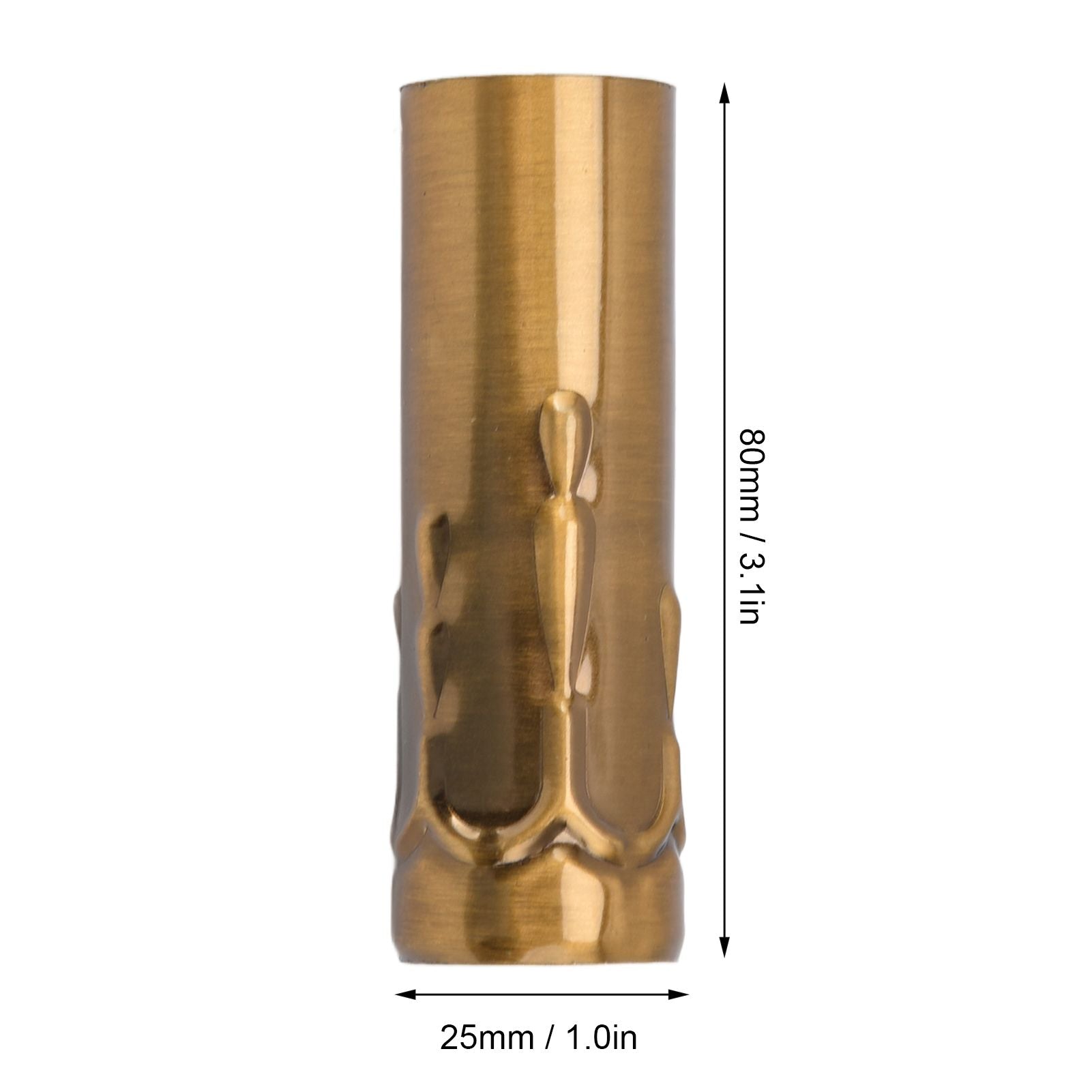 10Pcs E14 Metal Tube for Candle Lamp Holder Lamp Base Lighting Accessories 25x80mm Gold Bronze V1294-YM0523-3119220043118