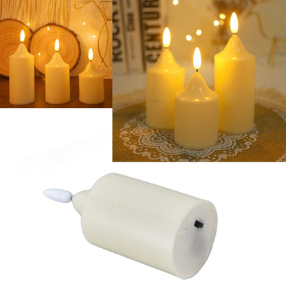 Flameless Candles Multipurpose Decorative LED Pillar Candles for Holiday Wedding Birthday Party 13x5.2cm / V1294-YM0523-3119220043912