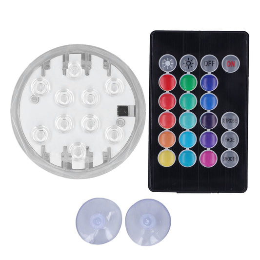 RGB Underwater Spot Light with Remote Control Submersible LED Light IP68 Waterproof for Aquarium Pond V1294-YM0523-3119220044411