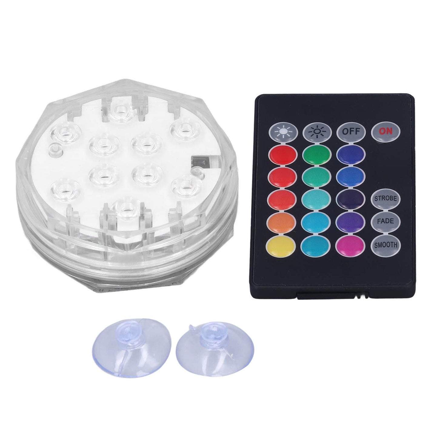 RGB Underwater Spot Light with Remote Control Submersible LED Light IP68 Waterproof for Aquarium Pond V1294-YM0523-3119220044411