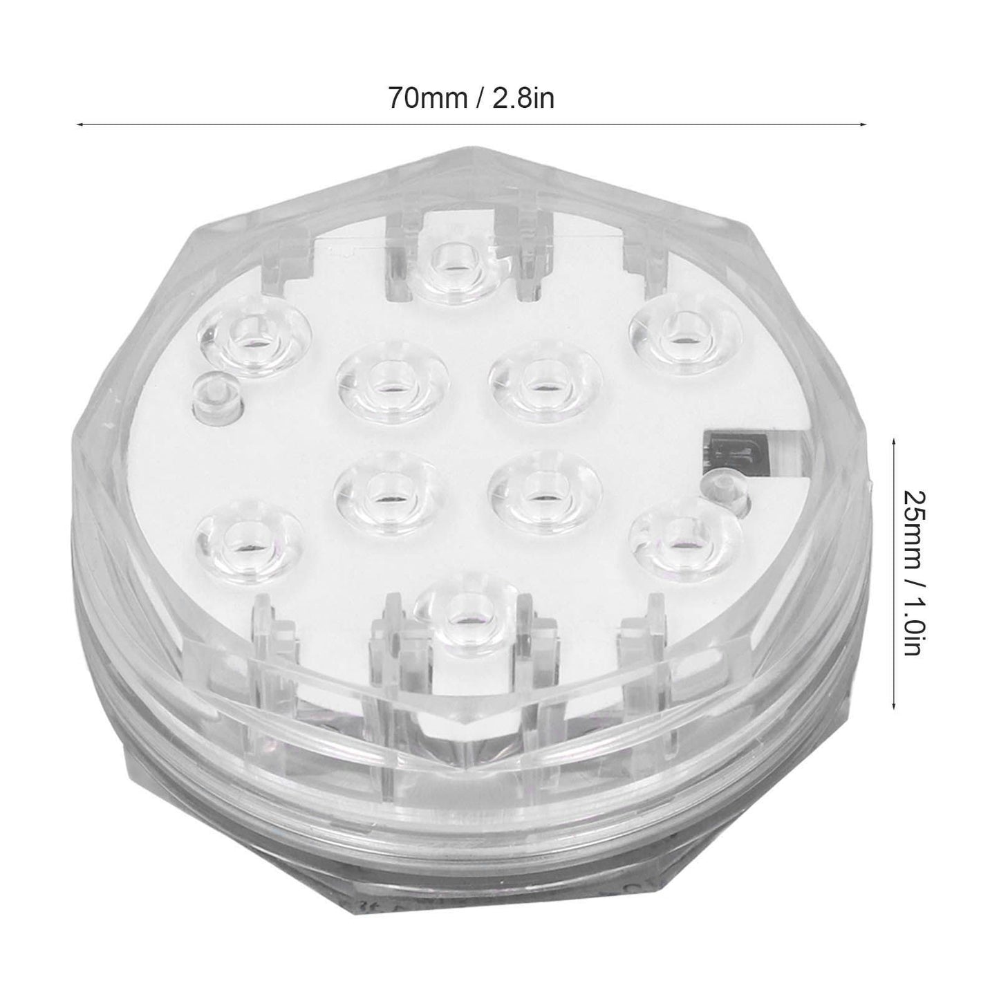 RGB Underwater Spot Light with Remote Control Submersible LED Light IP68 Waterproof for Aquarium Pond V1294-YM0523-3119220044411