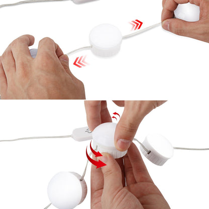 LED Mirror Light 5 Level Brightness Adjustment Touch Switch 10 Bulbs White Light Mirror Lamp with Retractable V1294-YM0523-3119220044811